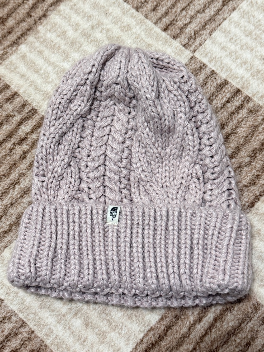 The North Face Purple Knit Beanie Hat Women’s Winter Fall